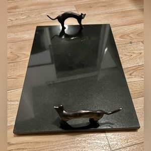 Michael Aram SIGNATURE Cat Cheese Board Black Granite
